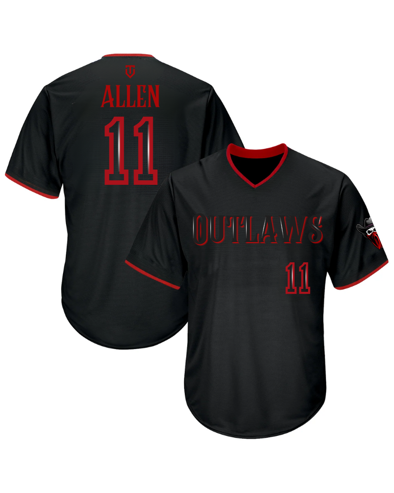 outlaws gear FIVE TOOL GEAR ELITE ADULT TEAM JERSEY BLACK