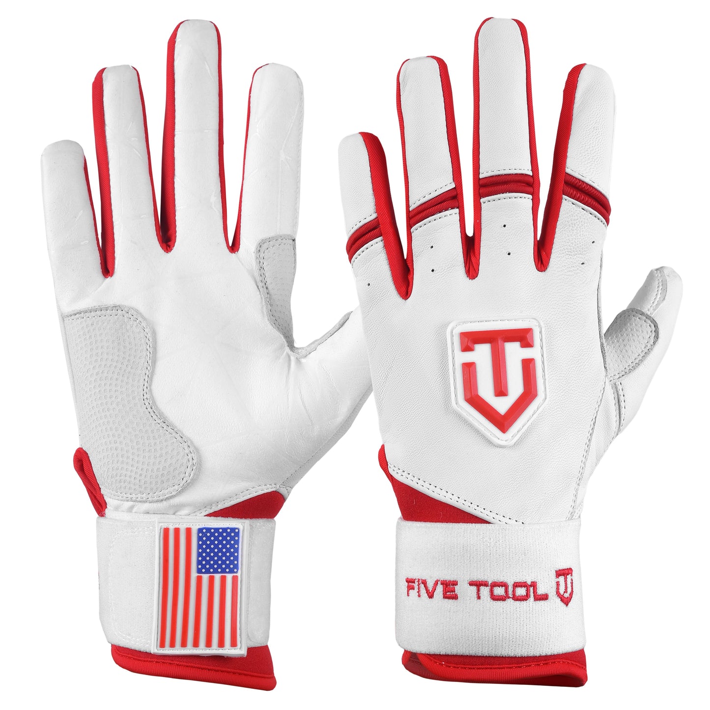 FIVE TOOL GEAR ELITE BATTING GLOVES - RED