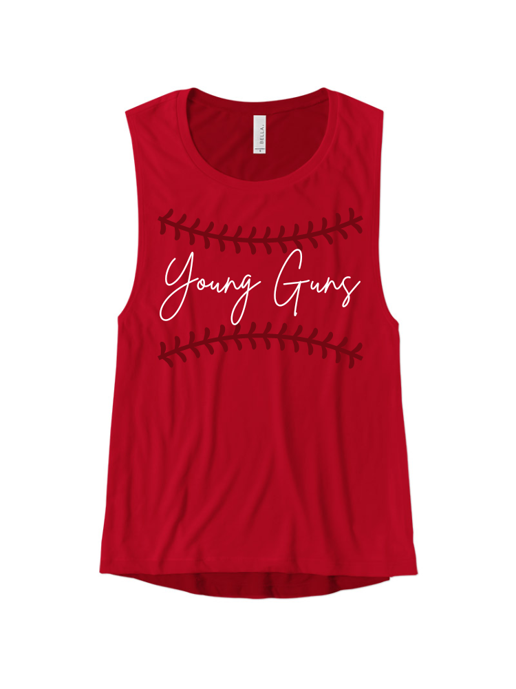 FIVE TOOL GEAR ELITE ADULT WOMAN'S COTTON BLEND TANK - YOUNG GUNS