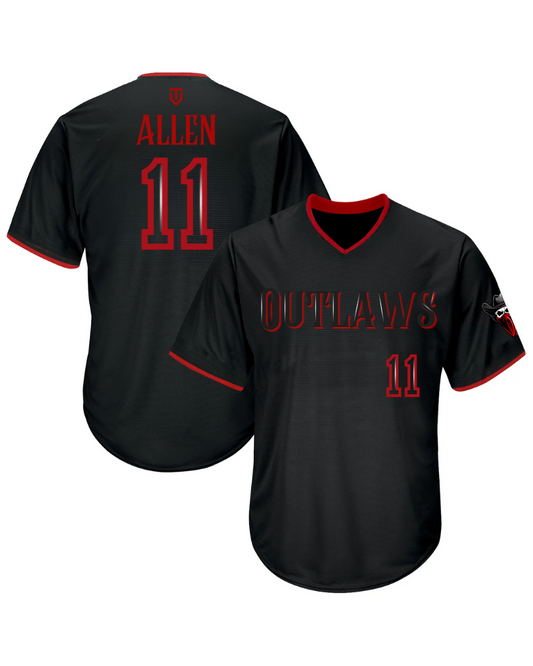 FIVE TOOL GEAR ELITE ADULT TEAM JERSEY BLACK - OUTLAWS