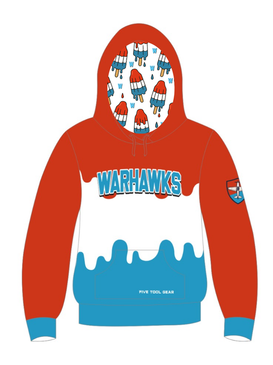 FIVE TOOL GEAR ELITE HOODIE  -  WARHAWKS BOMB POP